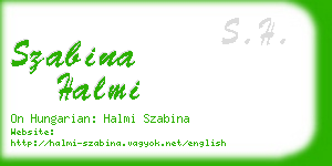 szabina halmi business card